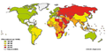 Figure 1. World map CVD mortality rates in males